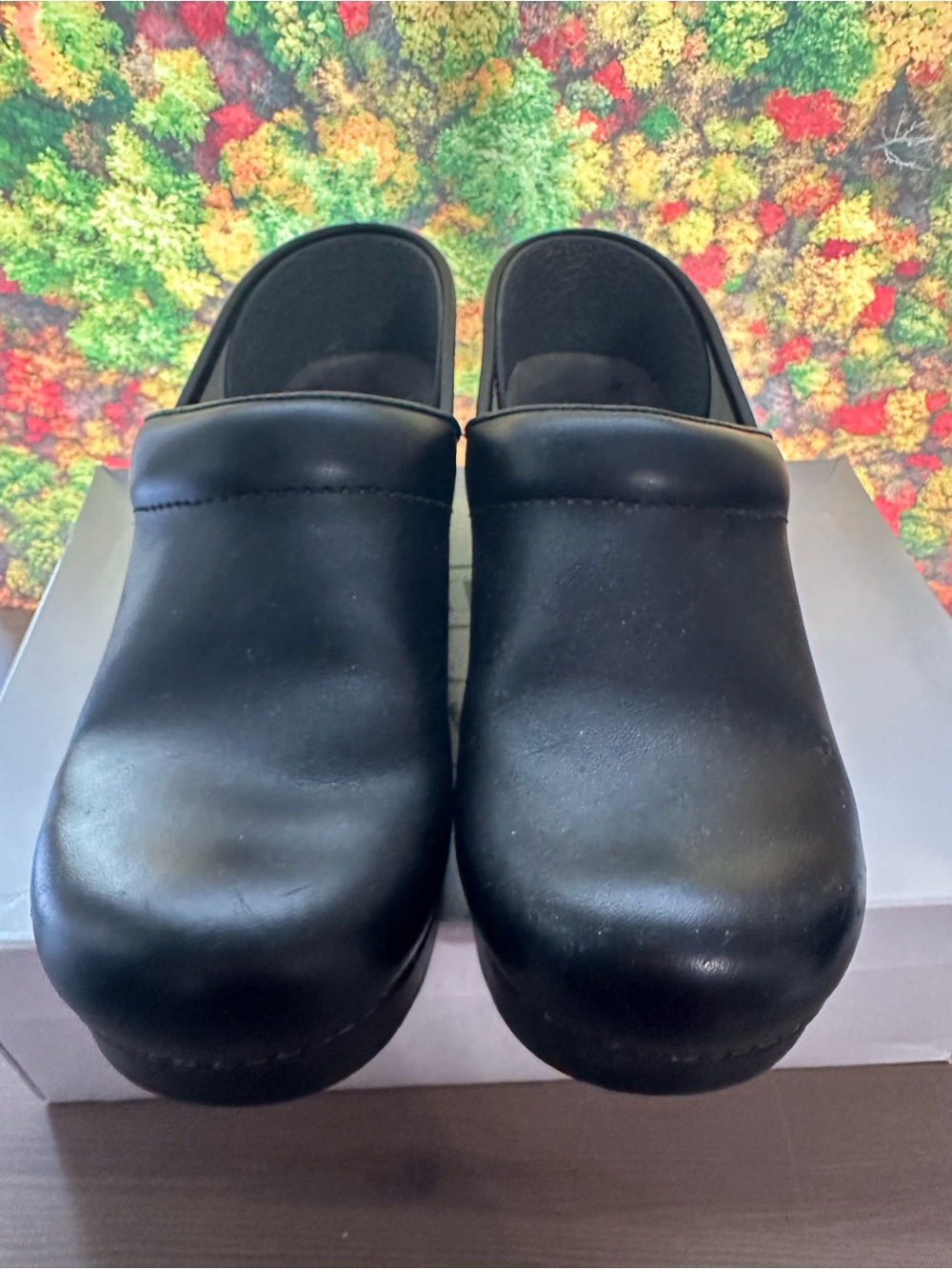 Dansko women’s black clogs good condition 38